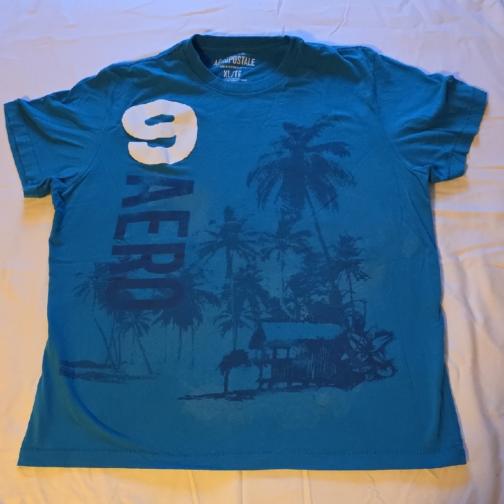 Aeropostale Blue Graphic Tee